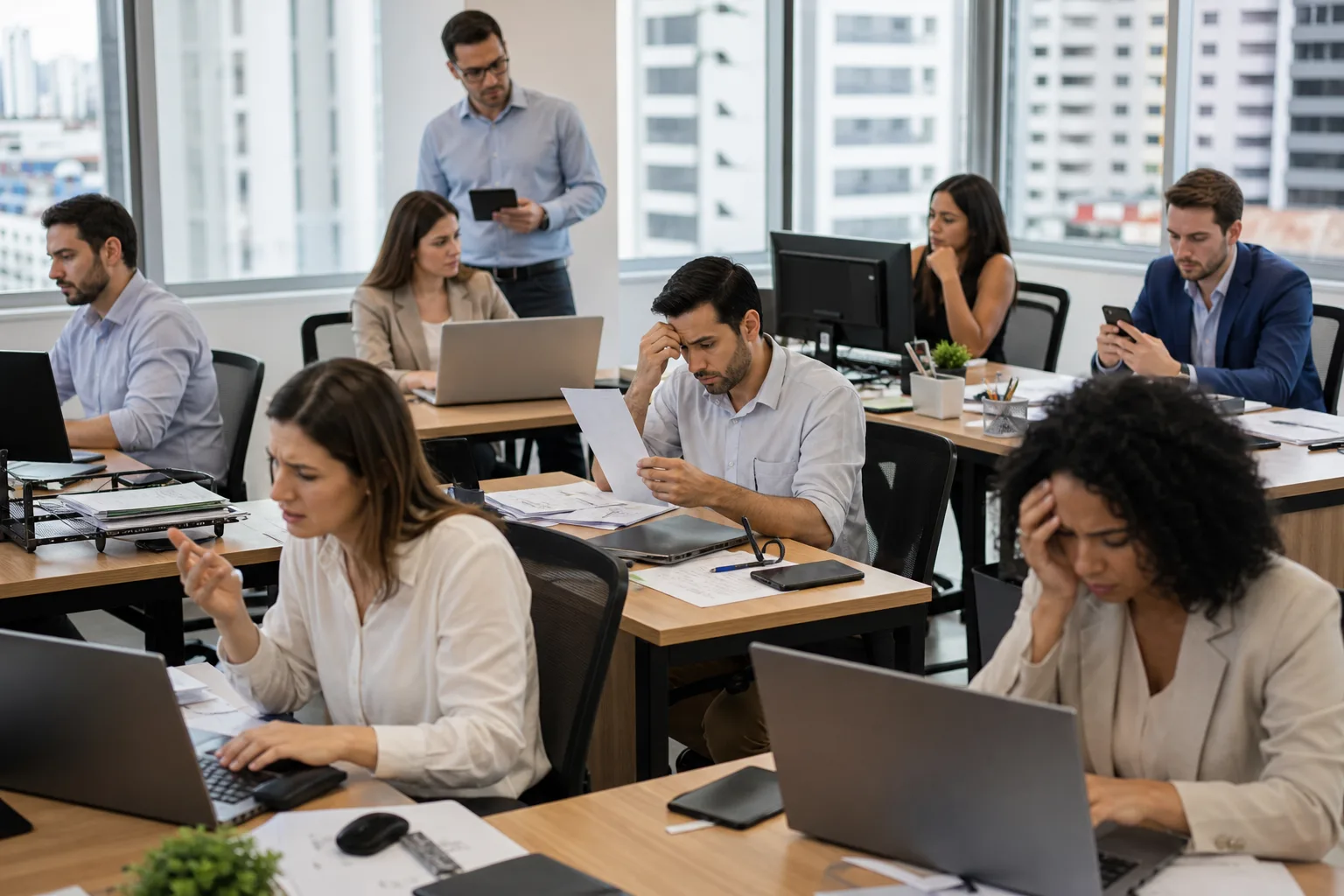 Equipe imobiliária brasileira confusa sem coordenação na segunda mensagem ao cliente